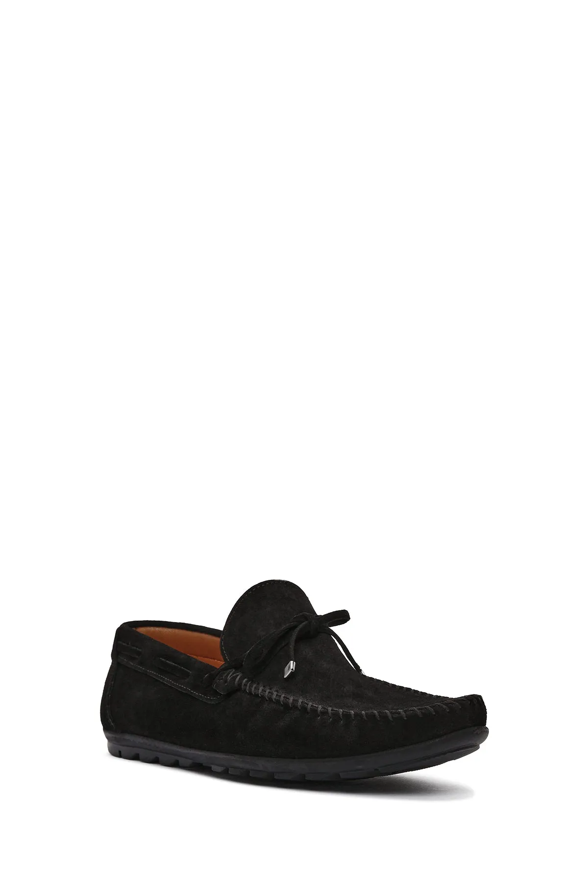 Erkek Siyah Süet Deri Casual Loafer
