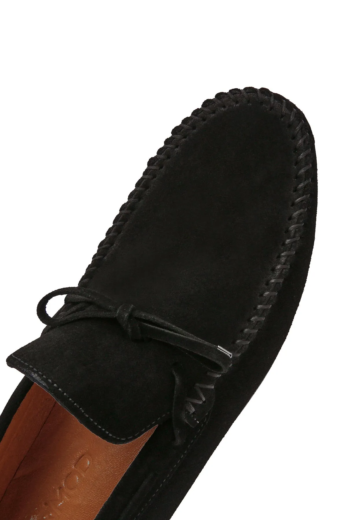 Erkek Siyah Süet Deri Casual Loafer