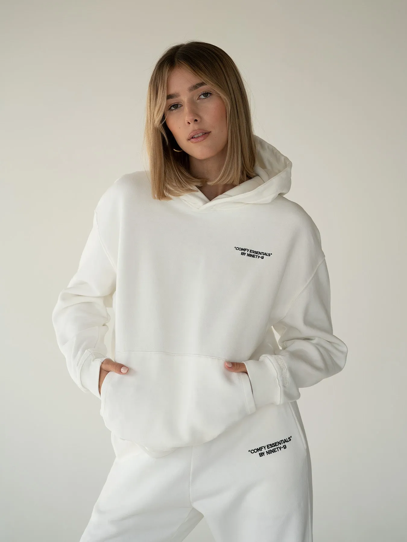 ESSENTIALS - Hoodie  •  Off-White