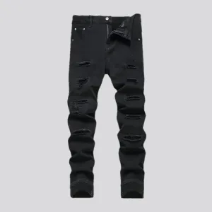 Fashionable elastic jeans for men