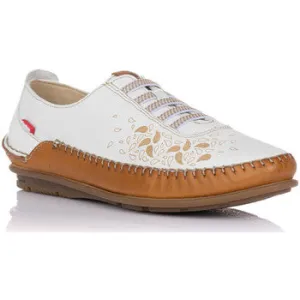 Fluchos Habana F1181  White Elastic Lace  Loafer