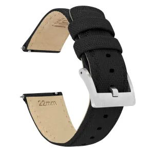 Fossil Sport Sailcloth Quick Release Black Watch Band