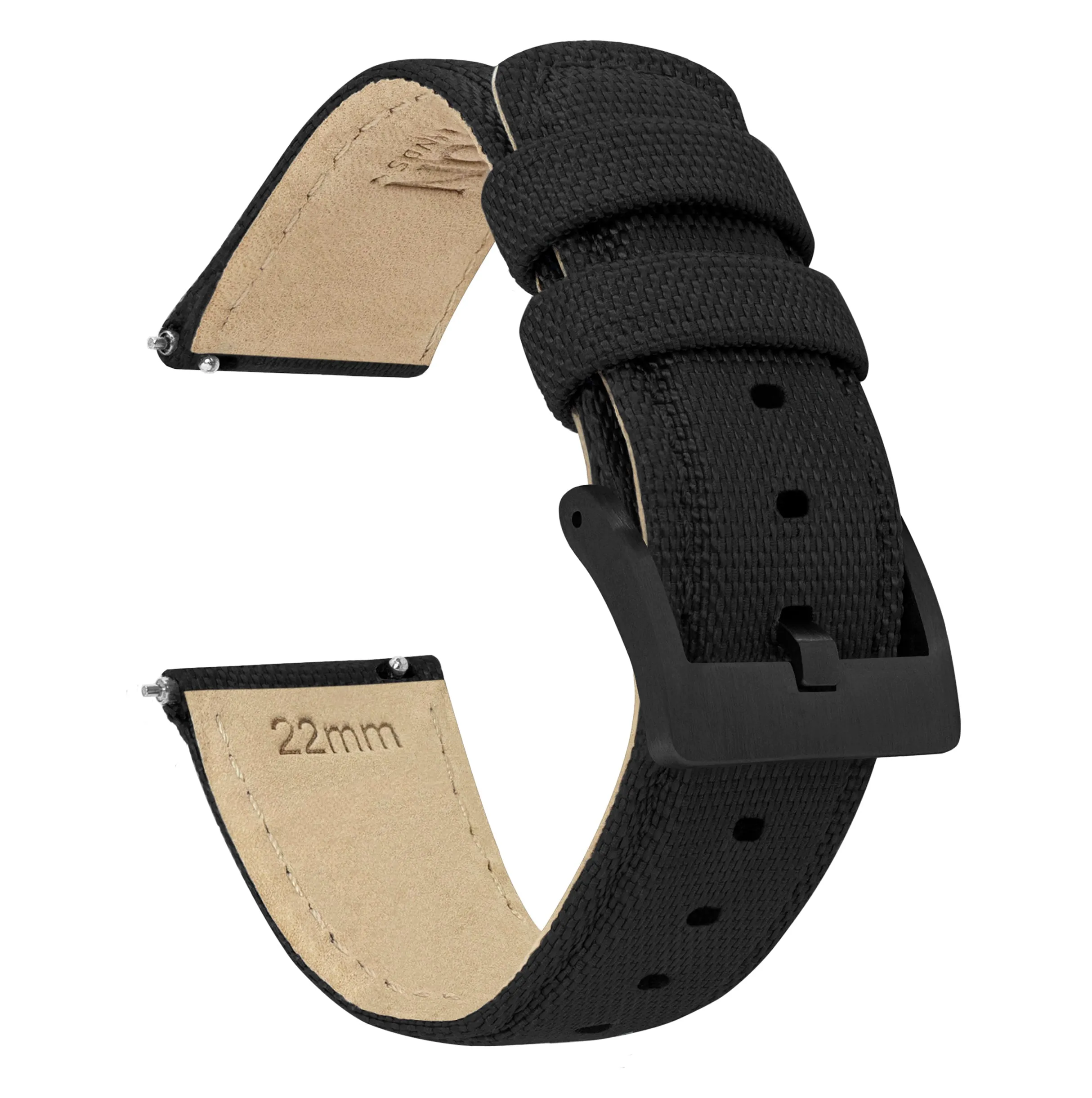 Fossil Sport Sailcloth Quick Release Black Watch Band
