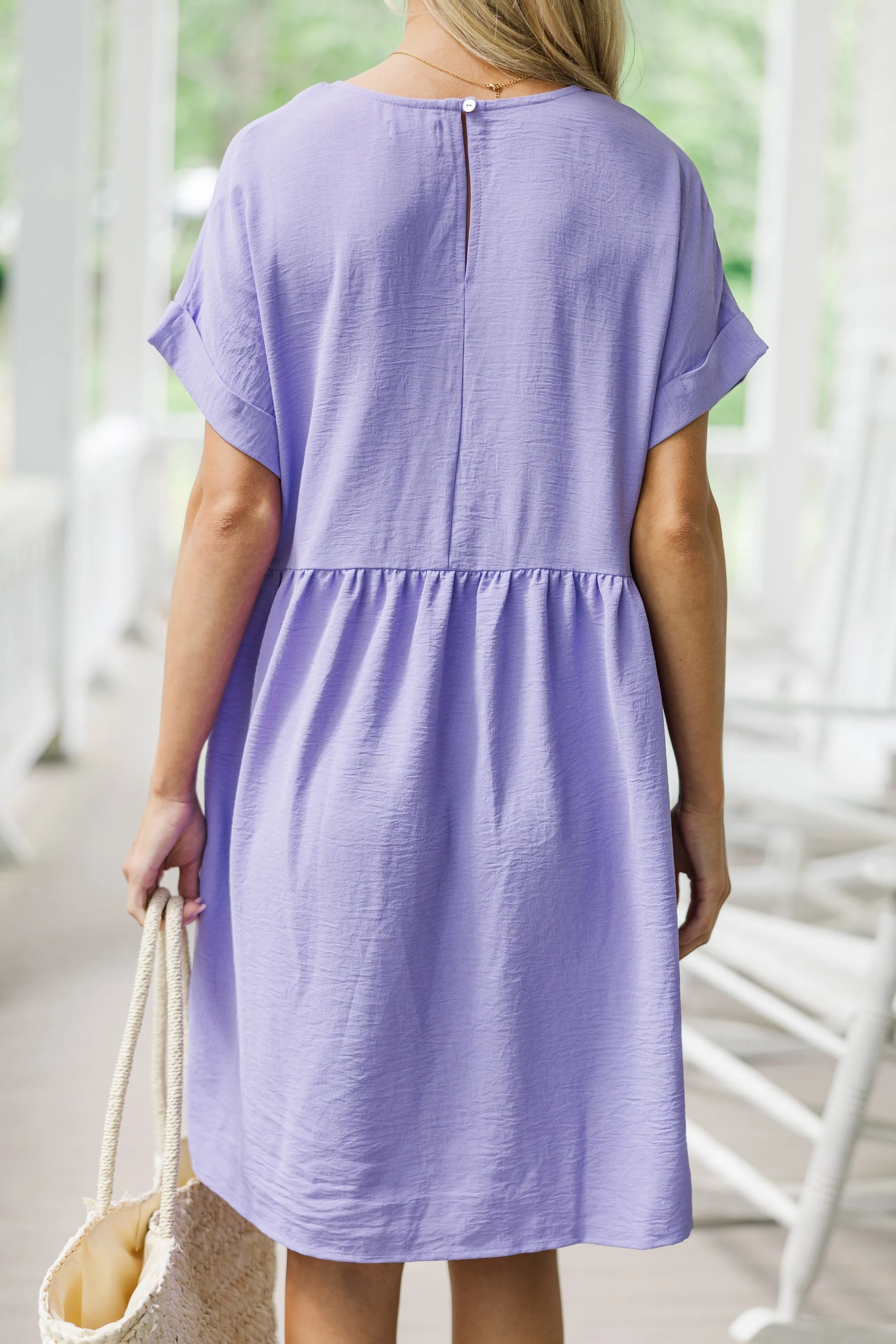 Full Of Joy Lavender Purple Babydoll Dress
