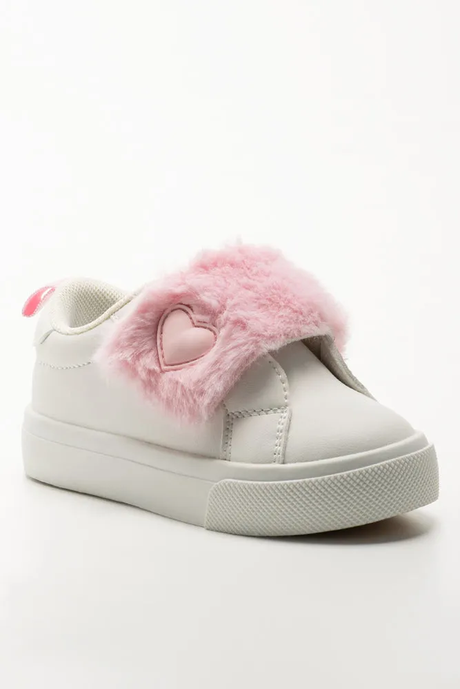 Fur Sneakers White