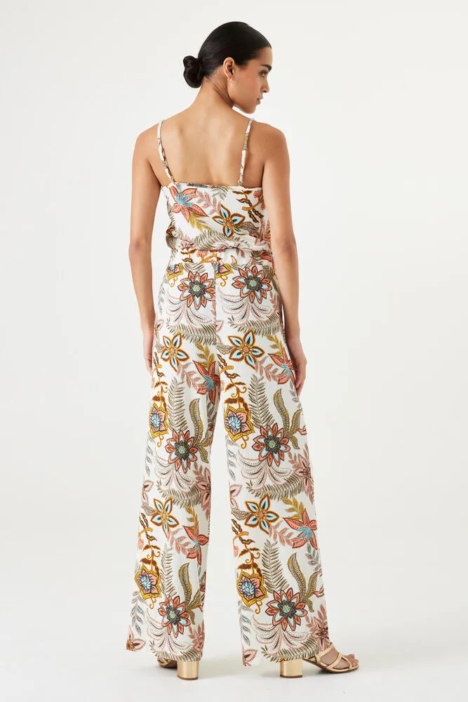 Garcia Wide Leg Pants - Floral Print
