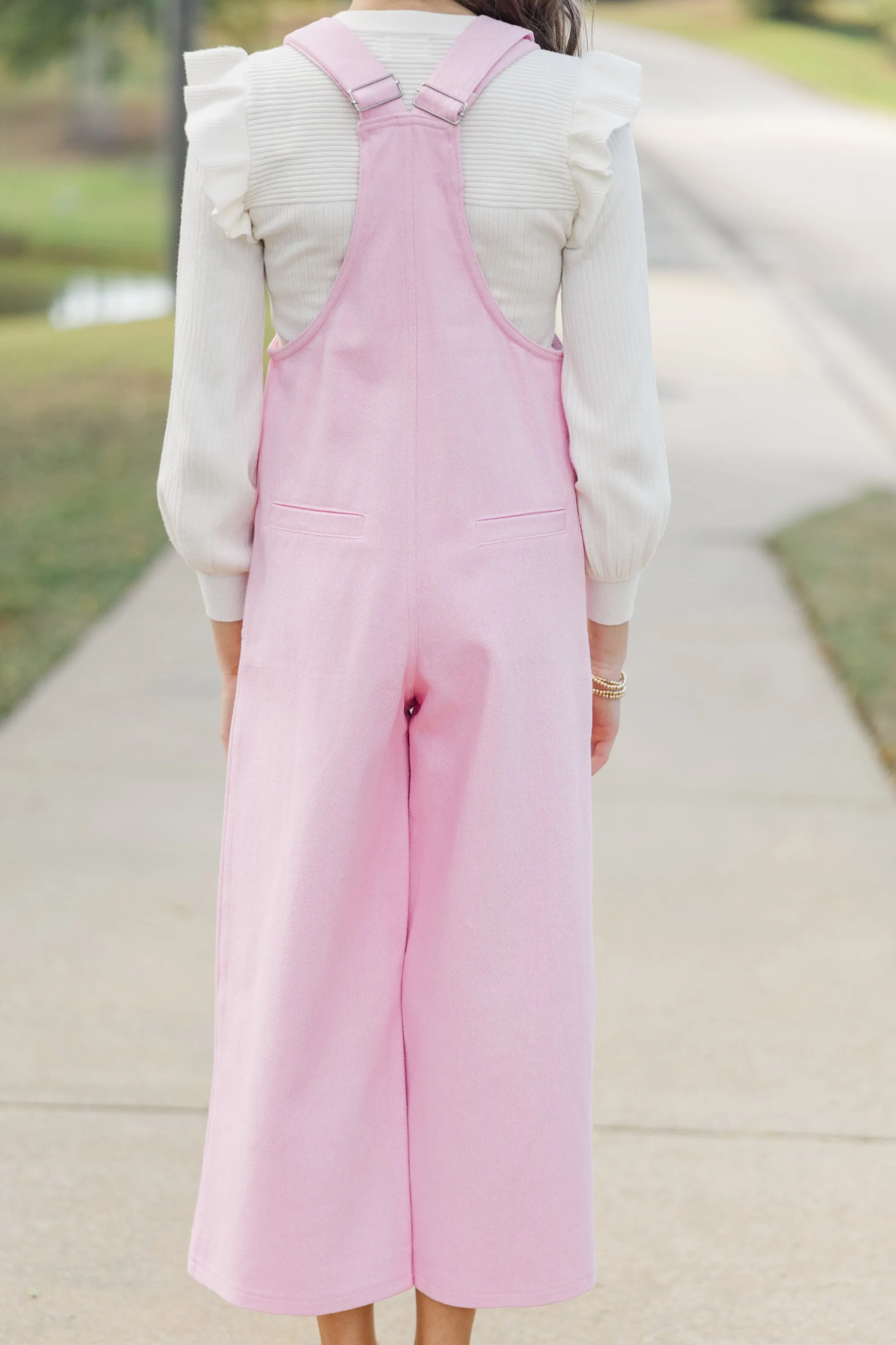 Girls: Have A Little Fun Pink Overalls