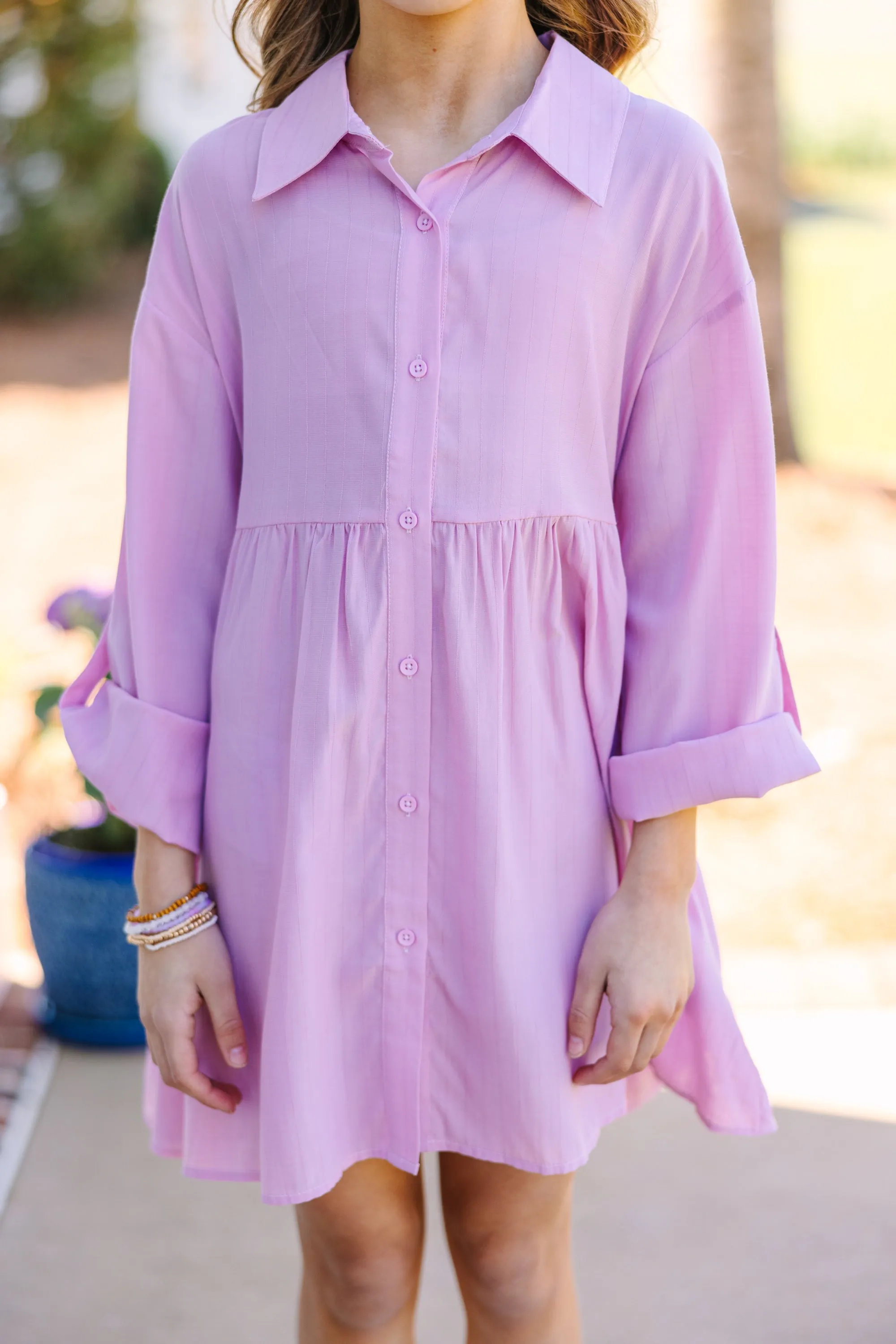 Girls: Let's Begin Pink Babydoll Dress