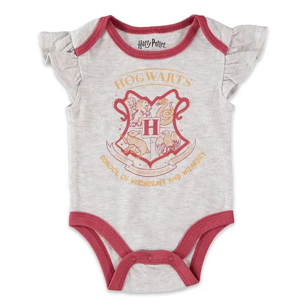 HARRY POTTER Baby Girl Hogwarts Bodysuit & Leggings Set with Matching Headband