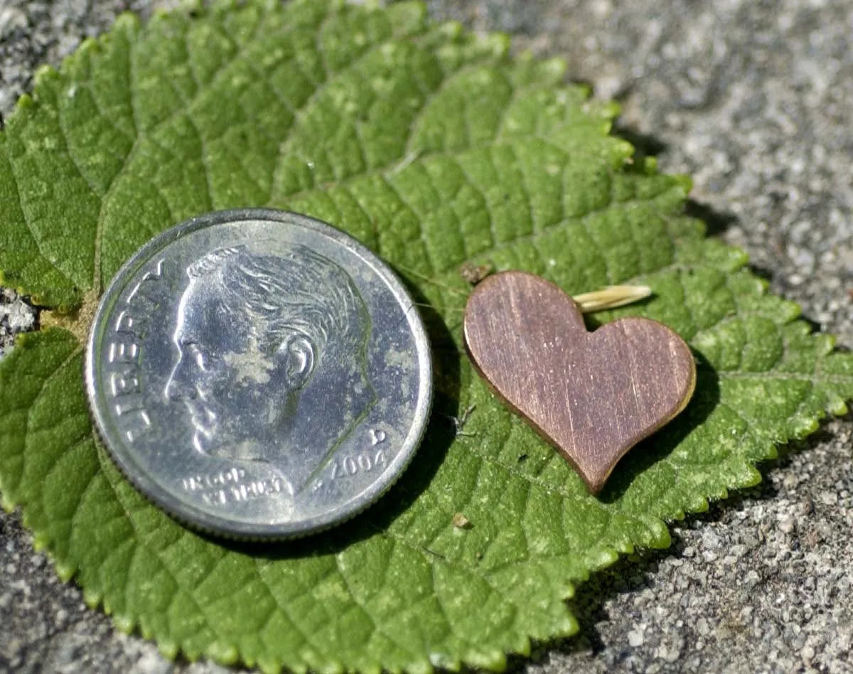 Heart Blank 10mm x 12.5mm Cutout for Enameling Stamping Texturing Blanks