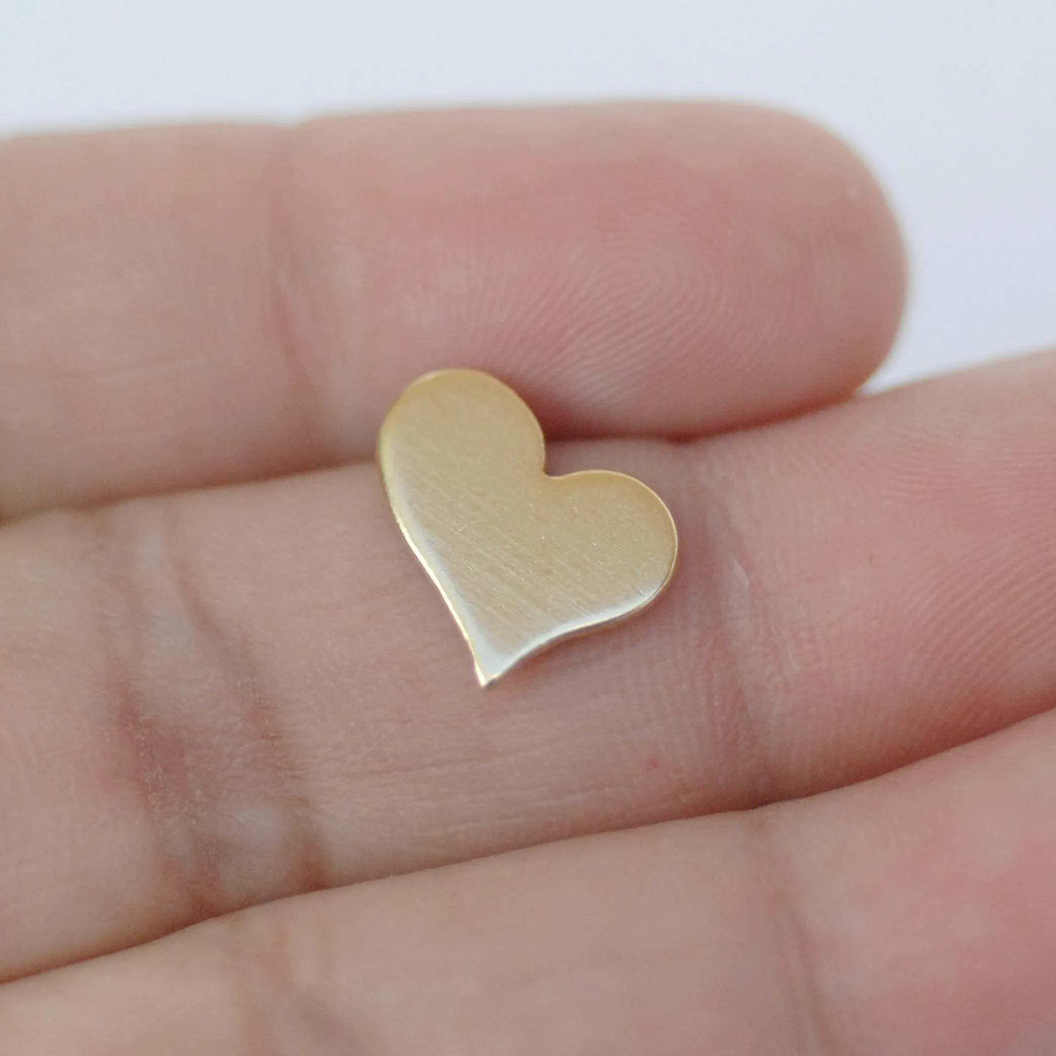 Heart Blank 10mm x 12.5mm Cutout for Enameling Stamping Texturing Blanks