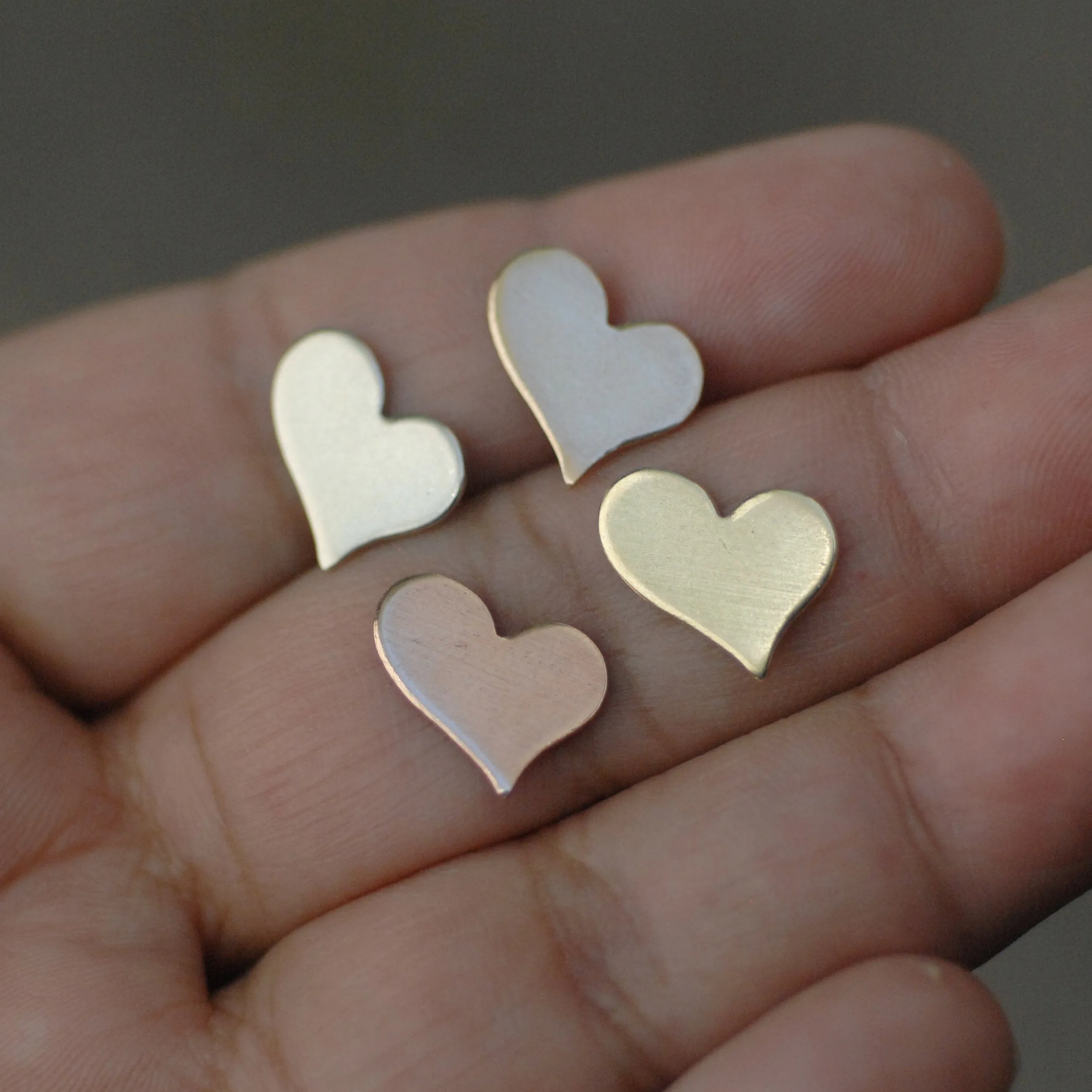 Heart Blank 10mm x 12.5mm Cutout for Enameling Stamping Texturing Blanks