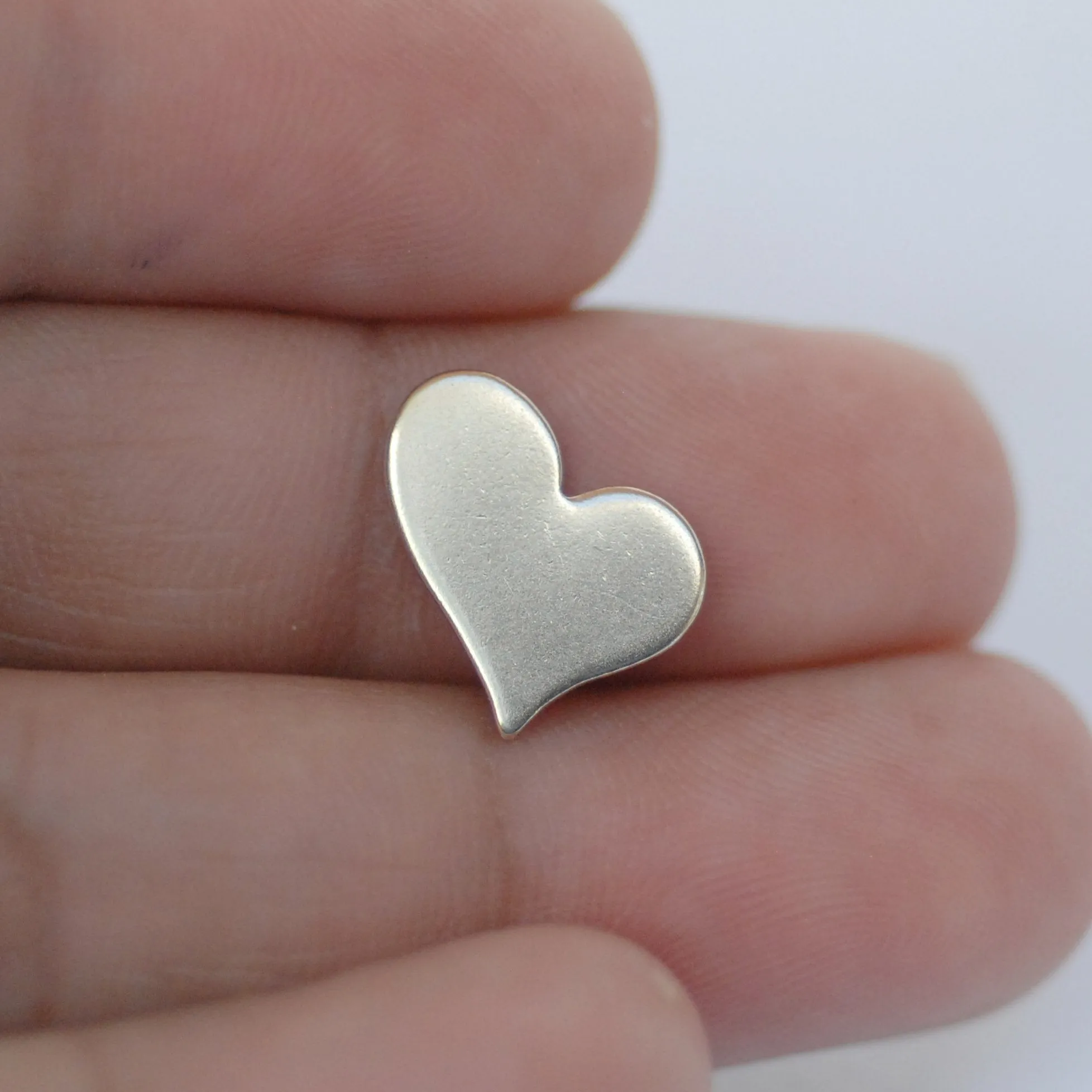 Heart Blank 10mm x 12.5mm Cutout for Enameling Stamping Texturing Blanks