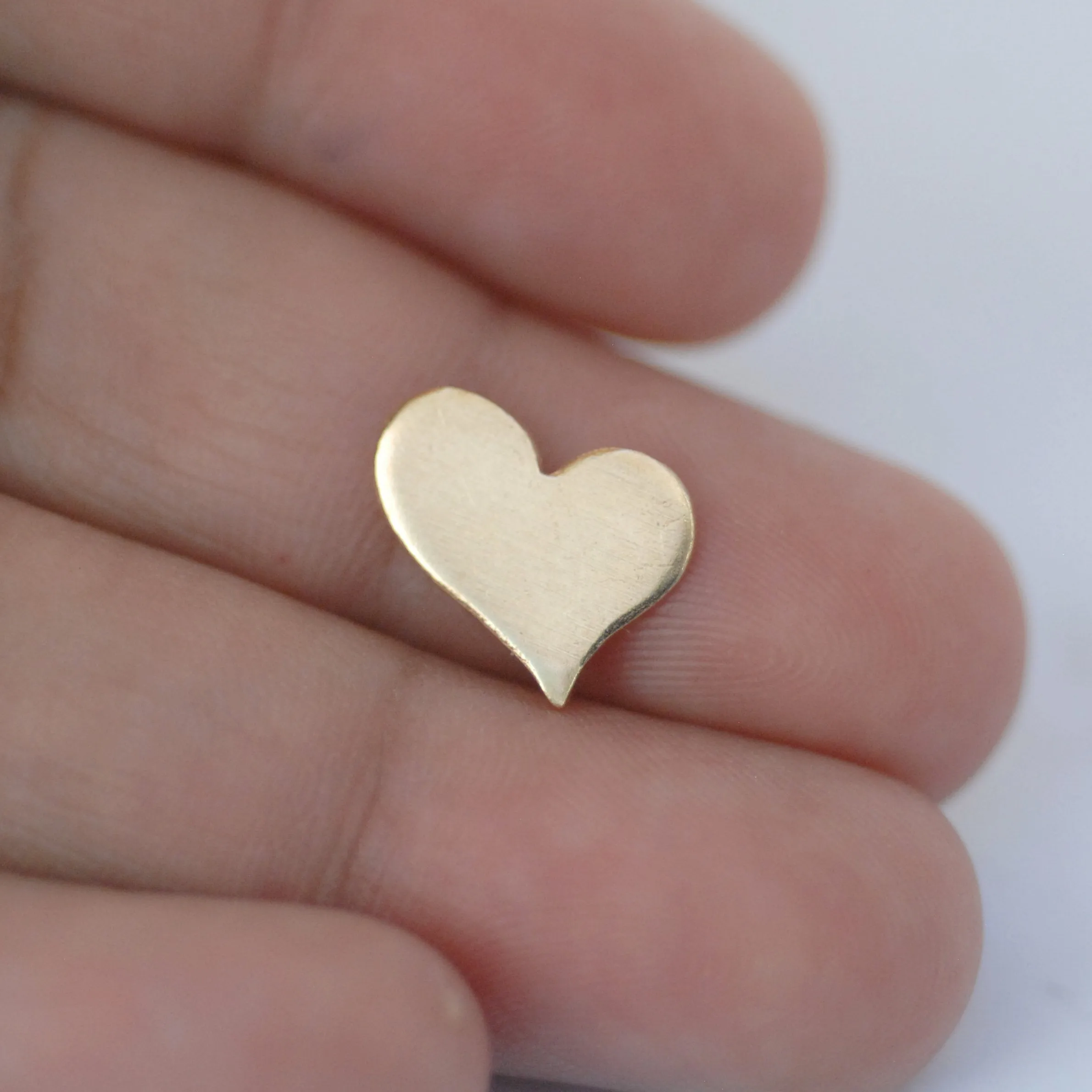 Heart Blank 10mm x 12.5mm Cutout for Enameling Stamping Texturing Blanks