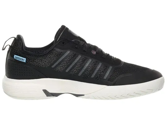 K-Swiss Men's Ultra Court Tie Court Shoe in Black/Snow White/Asphalt