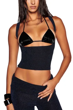 LAPIS TWO-PIECE TOP - BLUE : MIDNIGHT BLUE