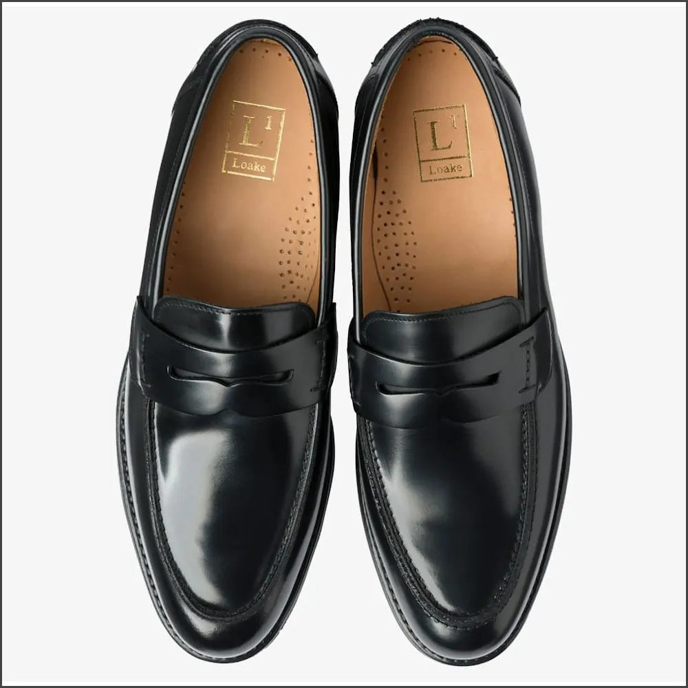 Loake 356 Black Saddle Loafer Shoe Size 11 Only/