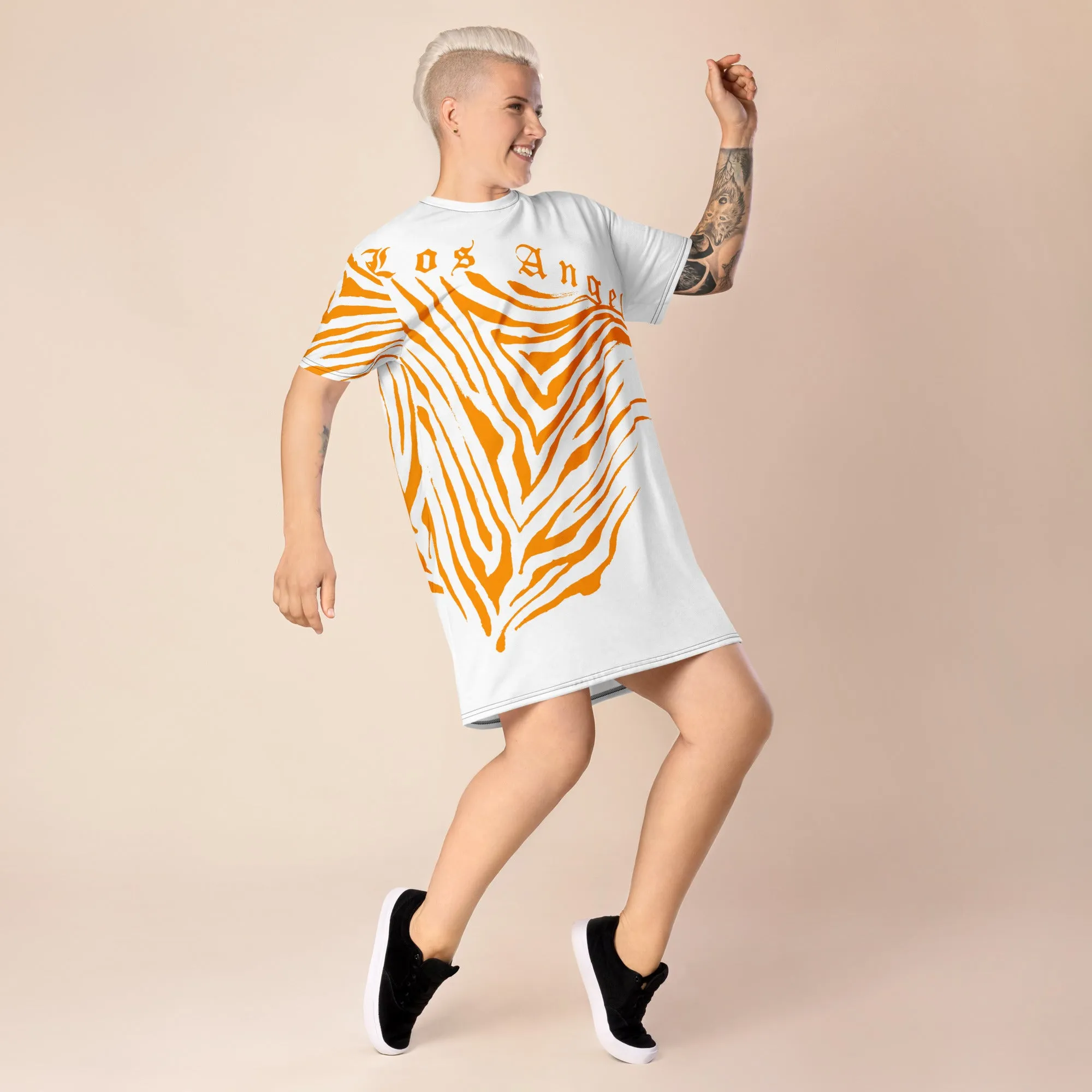 Los Angeles Tiger Print Classic T-shirt dress