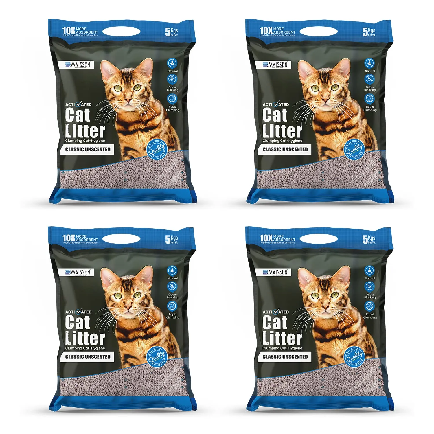 Maissen Bentonite Activated Classic Quick-Clumping Cat Litter, 5 Kgs
