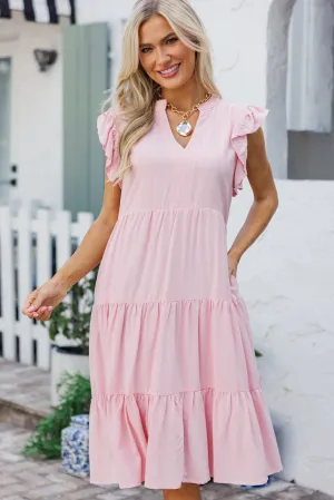 Make It Your Own Blush Pink Tiered Dress