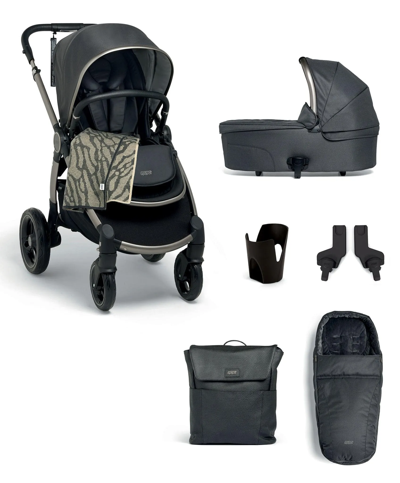 Mamas & Papas Ocarro 7 Piece Essential Bundle - Graphite