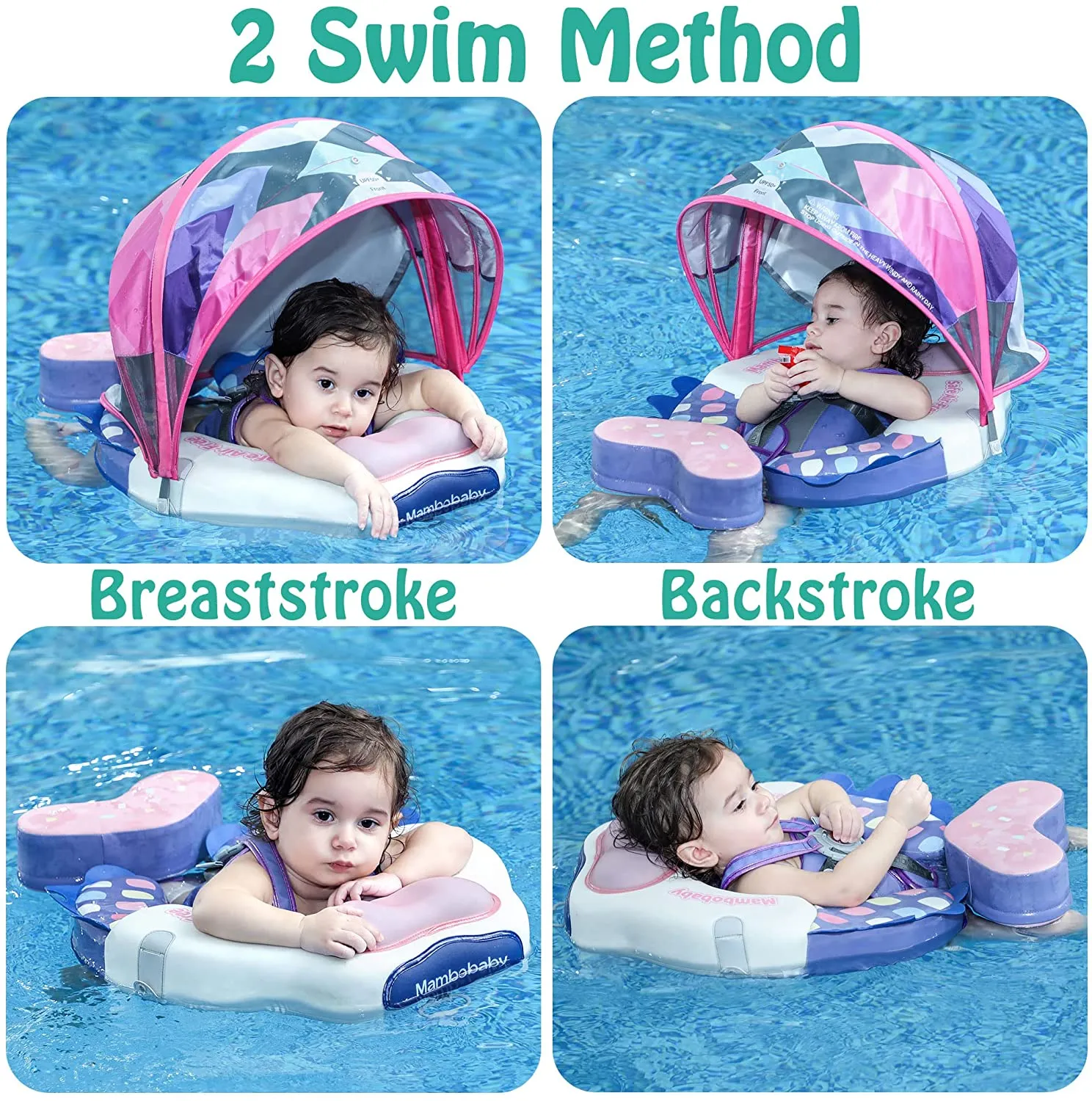 Mambobaby Float with Canopy and Tail - Colorfish
