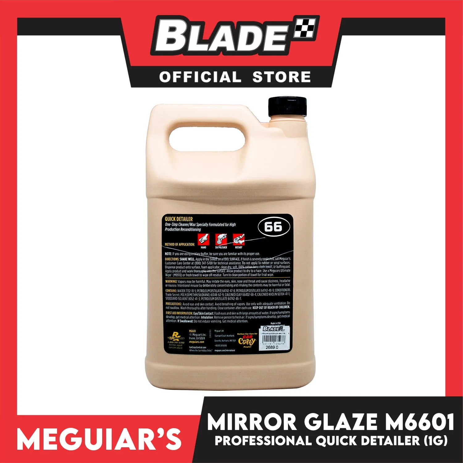 Meguiar's Professional Quick Detailer M6601 3.79L