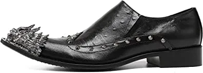 Men's Lion Toe Wingtip Western Loafers