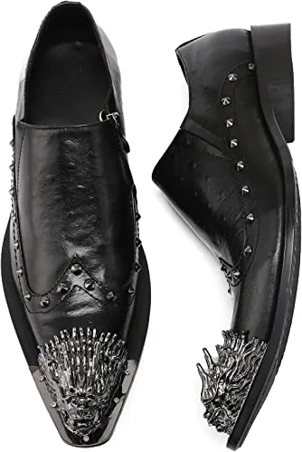 Men's Lion Toe Wingtip Western Loafers