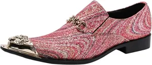 Men's Sequined Western Loafers Golden Hardware