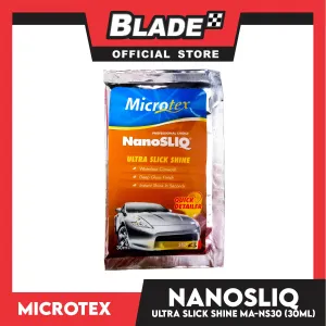 Microtex Nano Sliq Ultra Slick Shine, Quick Detailer 30ml Waterless Carwash, Deep Gloss Finish, Instant Shine In Seconds