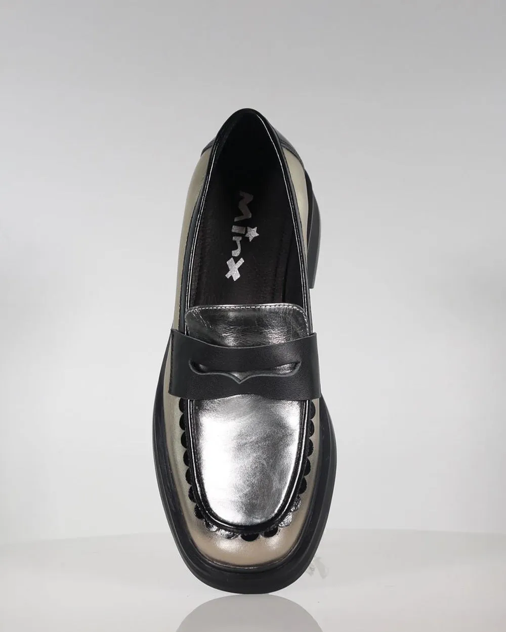 Minx Showtime Multi Metallic Leather Loafer