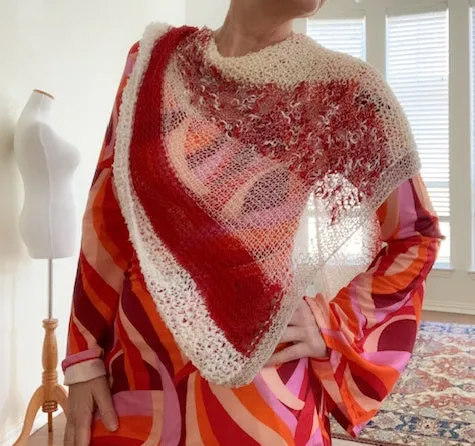 NEW! Lipstick & powder shawl pattern