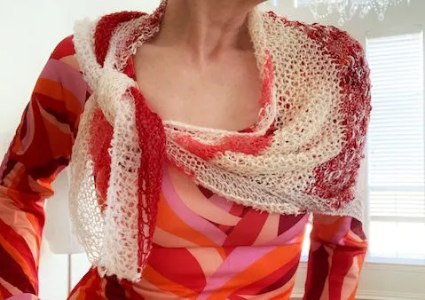 NEW! Lipstick & powder shawl pattern