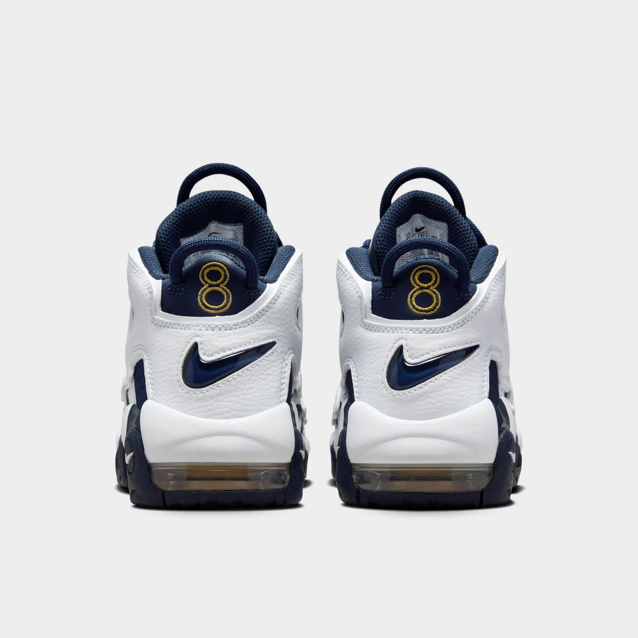 Nike Air More Uptempo GS White / Midnight Navy - Metallic Go