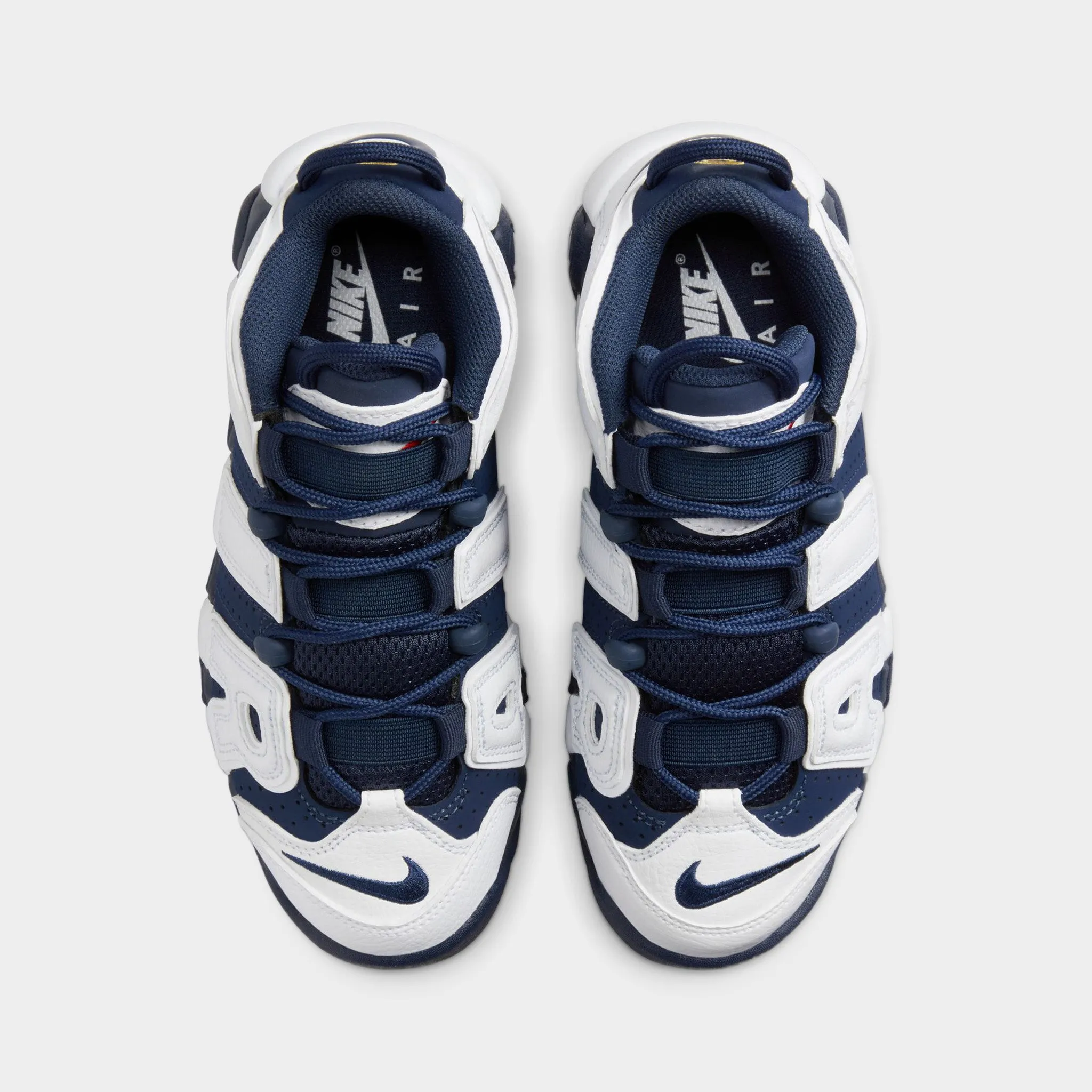 Nike Air More Uptempo GS White / Midnight Navy - Metallic Go