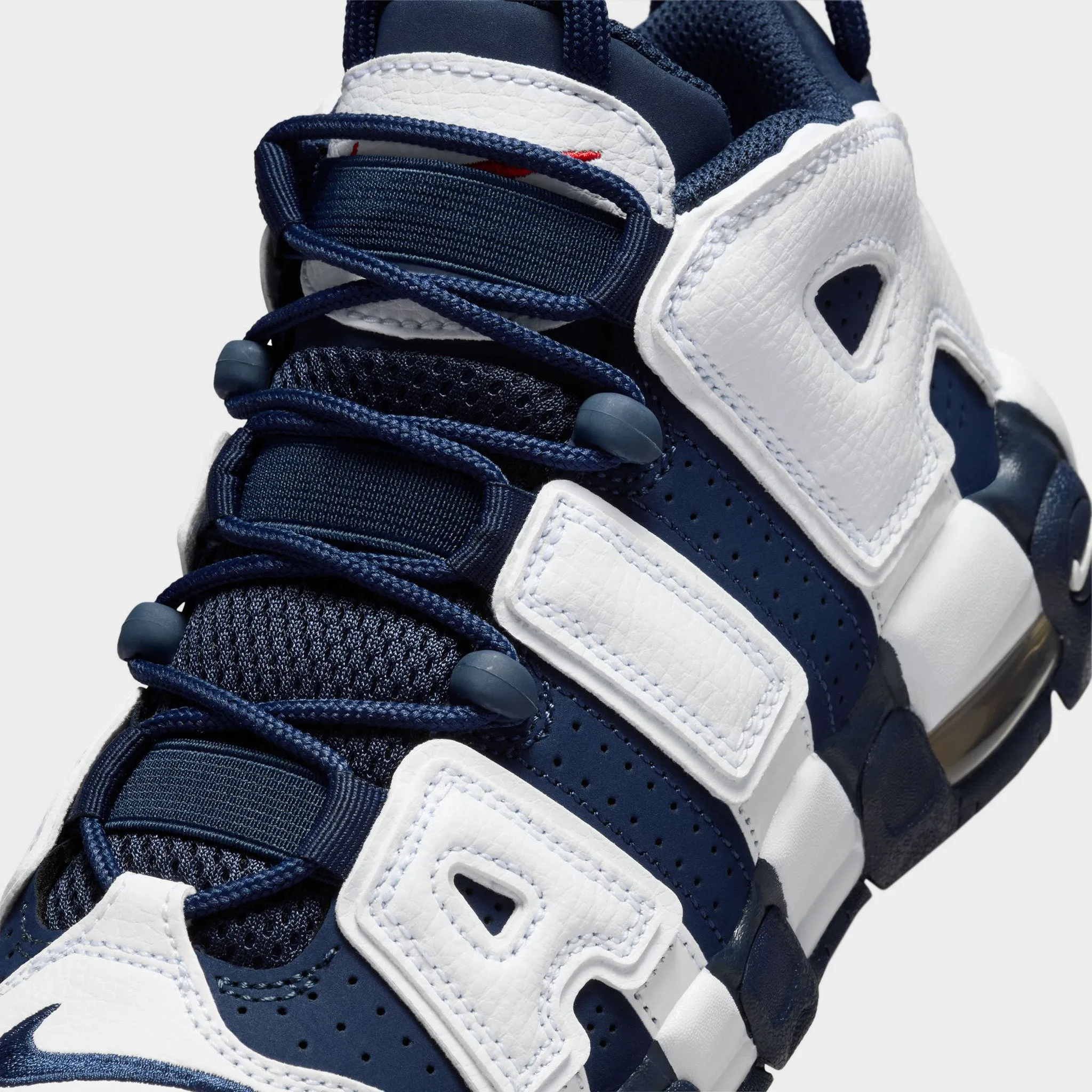 Nike Air More Uptempo GS White / Midnight Navy - Metallic Go