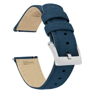 Omega Moonswatch Sailcloth Quick Release Navy Blue Watch Band