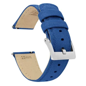 Omega Moonswatch Sailcloth Quick Release Royal Blue Watch Band