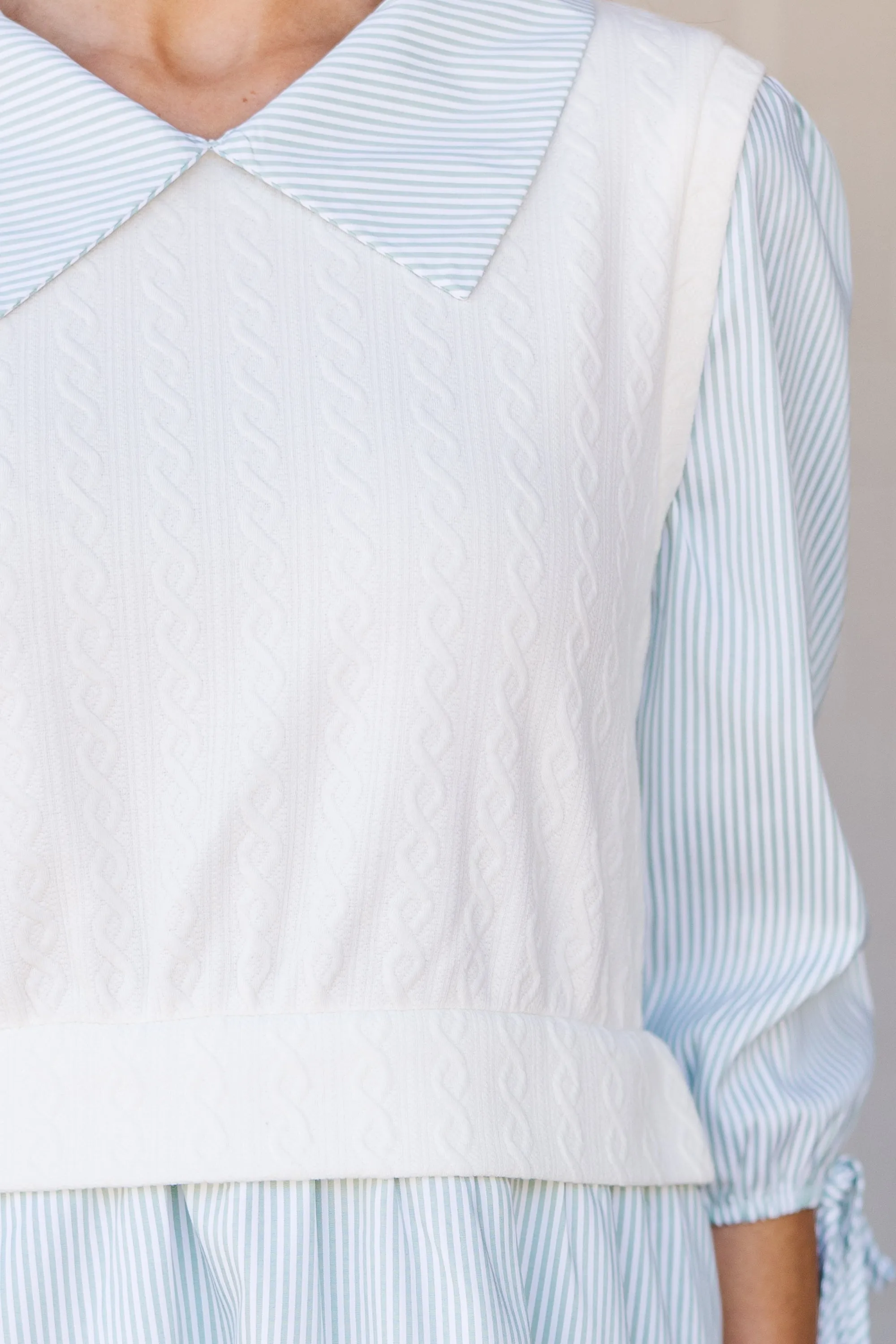 Out For Fun Sand Striped Dress