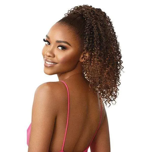Outre Pretty Quick Synthetic Drawstring Ponytail - BERRY