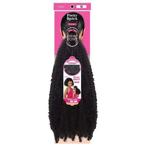Outre Pretty Quick Synthetic Wrap Ponytail - SPRINGY AFRO