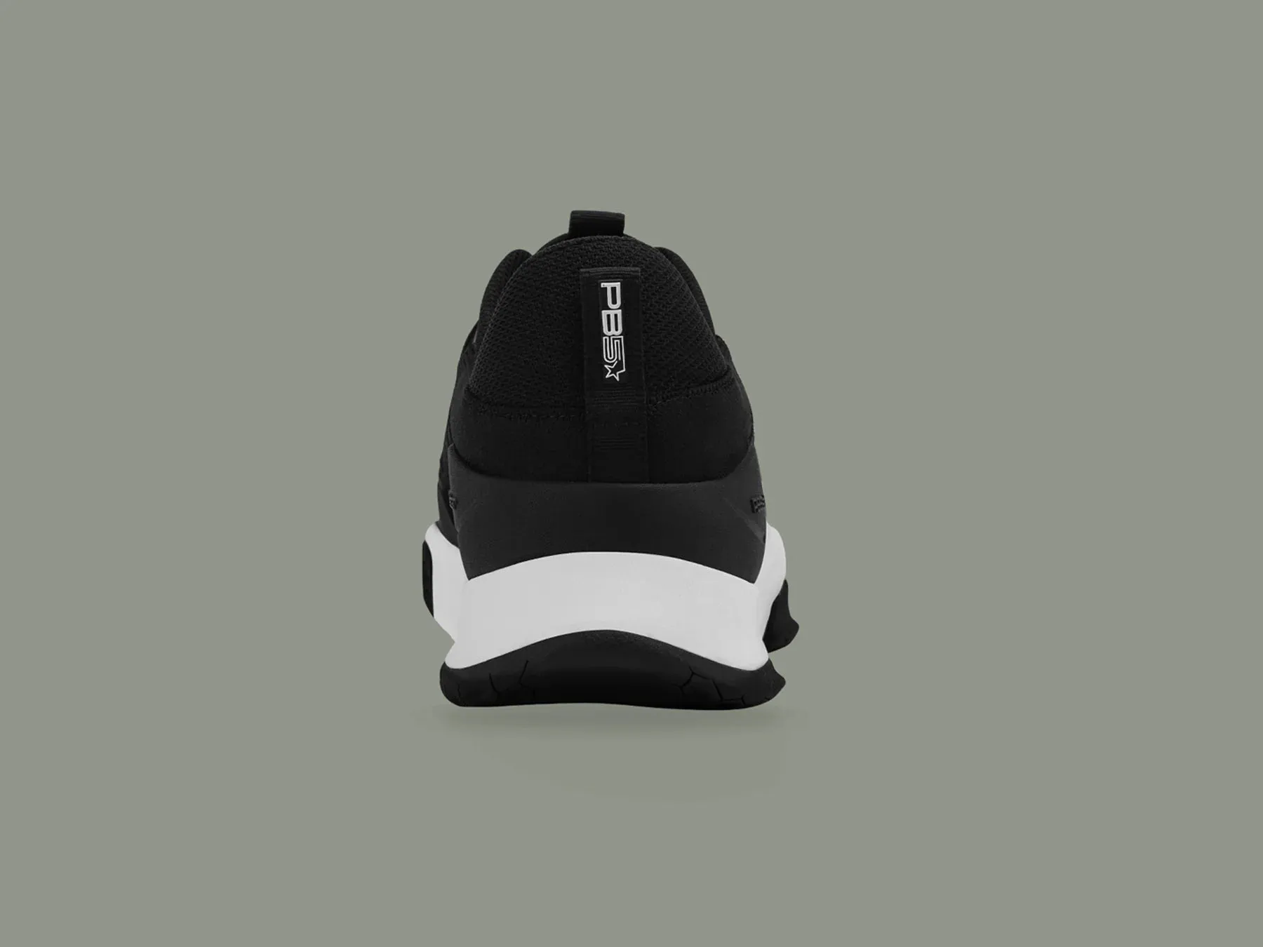 PB5star Men's PB5 Court 2 Court Sneaker in Black/White