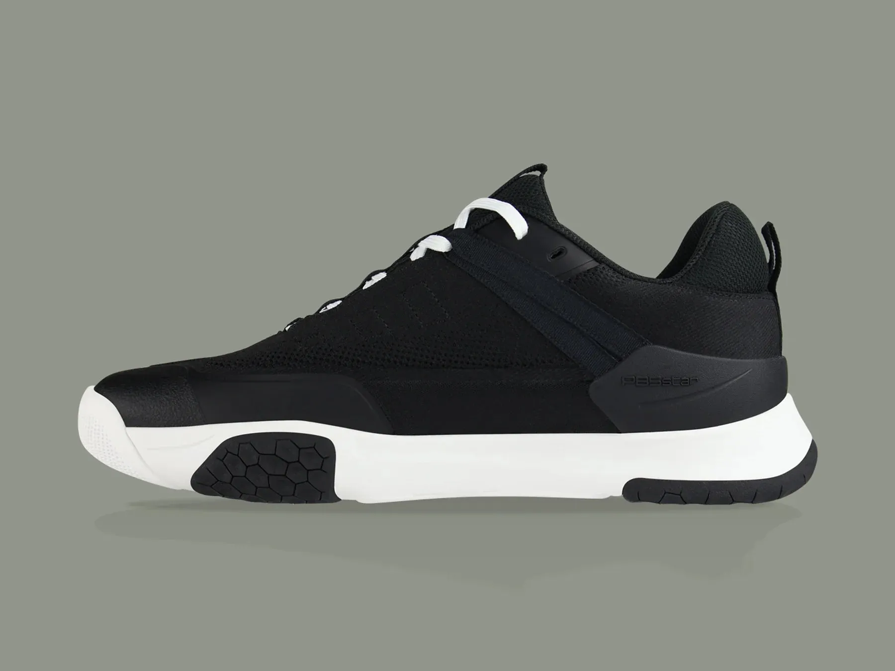 PB5star Men's PB5 Court 2 Court Sneaker in Black/White