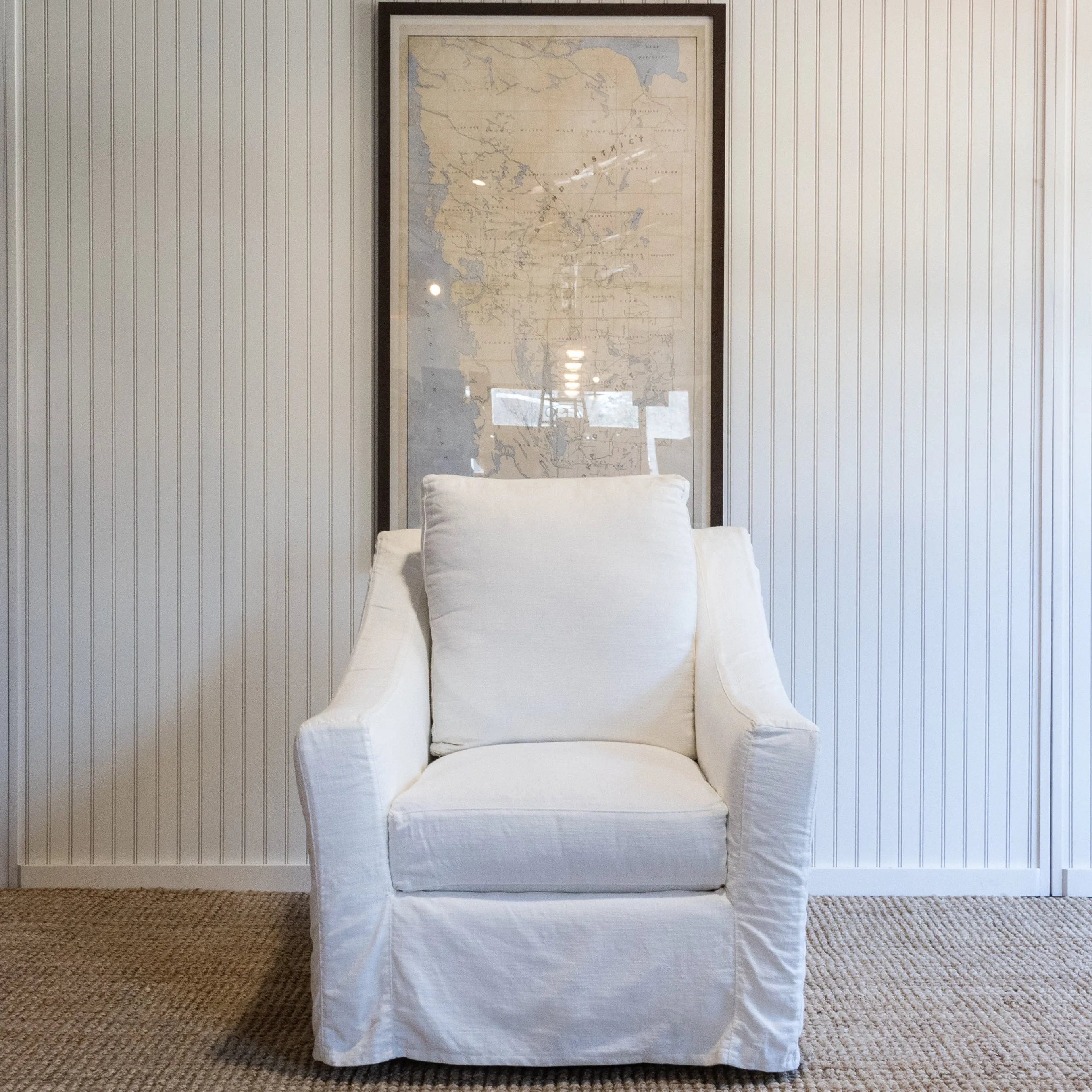Peninsula Slipcovered Swivel Glider
