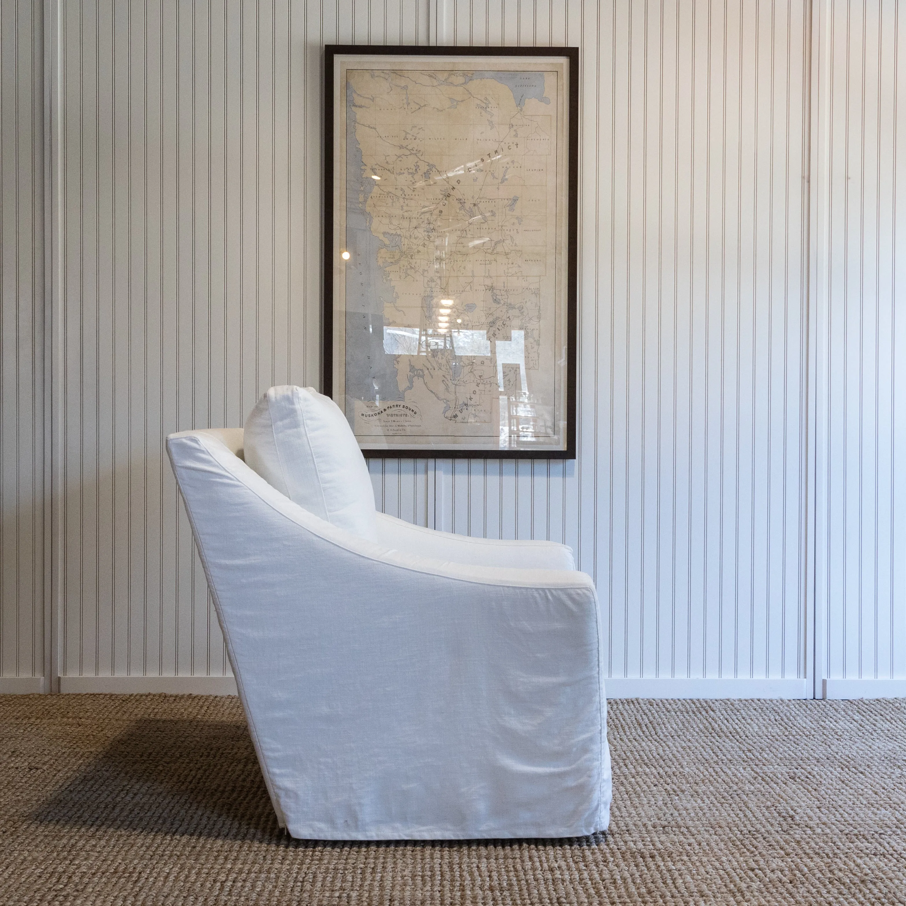 Peninsula Slipcovered Swivel Glider