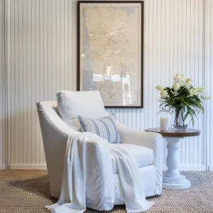 Peninsula Slipcovered Swivel Glider