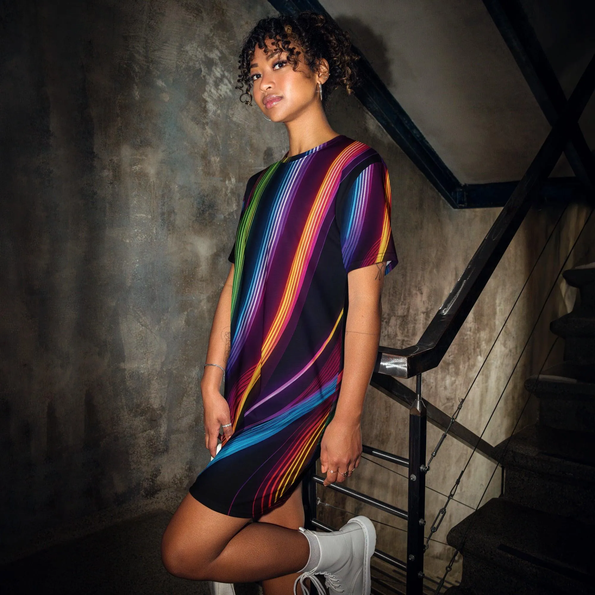 Playful Versatile T-Shirt Dress for Raves & Festivals