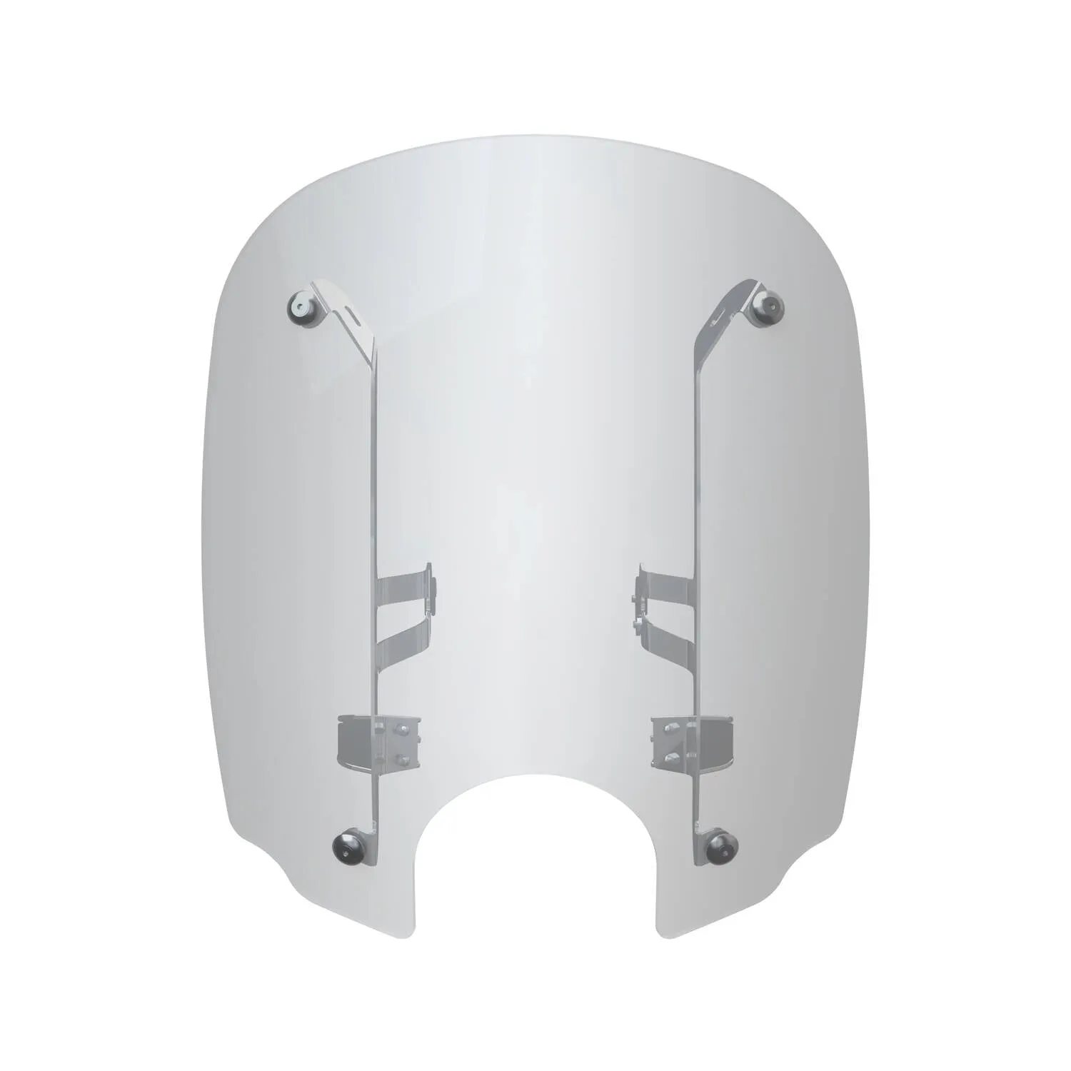 Polycarbonate 19 in. Quick Release Windshield, Chrome