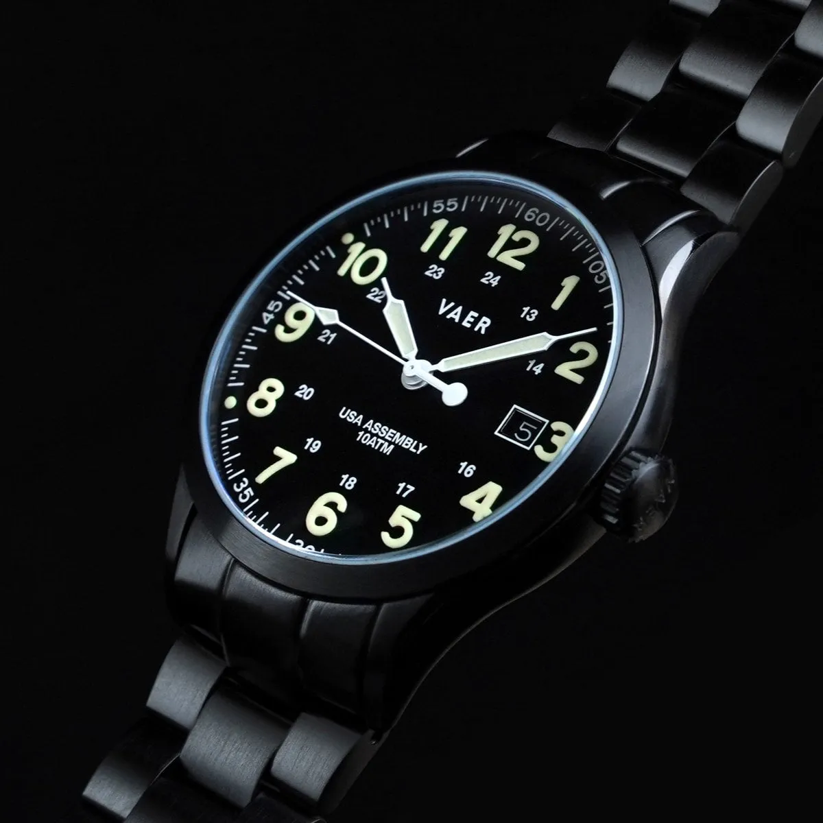 Premium Black PVD Quick Release 3-Link Bracelet